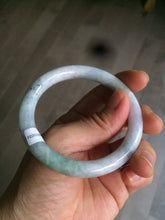 Load image into Gallery viewer, 53.8mm Certified  type A 100% Natural green/purple round cut Jadeite Jade bangle U89-0527
