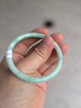 Load image into Gallery viewer, 49.7mm Certified Type A 100% Natural sunny green/red slim Jadeite Jade bangle AQ22-0186
