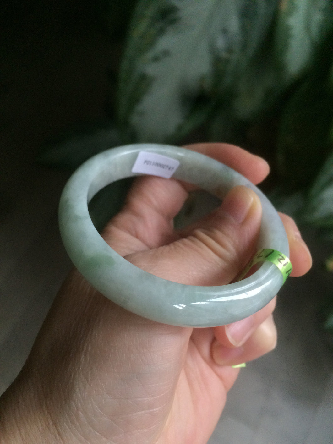 53mm certificated Type A 100% Natural light green/yellow/purple Jadeite Jade bangle L106-2747