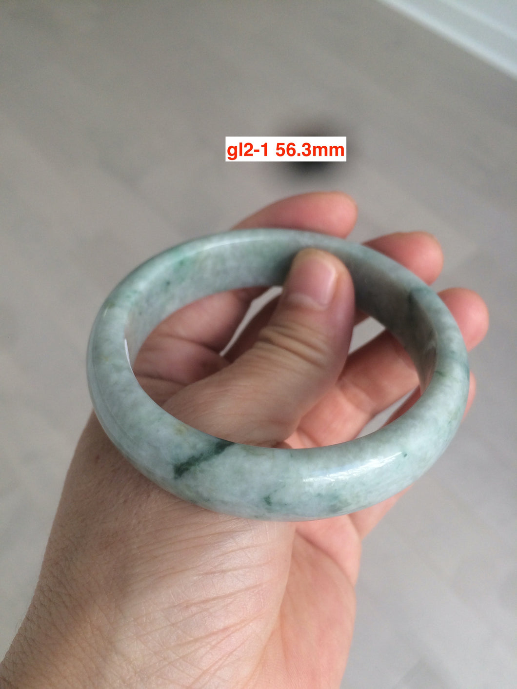 Sale! Certified type A 100% 53-61mm Natural green/white/purple Jadeite bangle group GL2