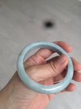 Load image into Gallery viewer, 55.8mm Certified type A 100% Natural quiet light green/blue Jadeite bangle AQ27-1703
