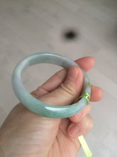 Load image into Gallery viewer, 51mm 100% natural Type A green oval jadeite jade bangle U72-1523
