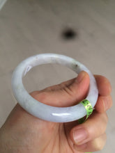 Load image into Gallery viewer, 54mm certifed 100% natural certified white/light purple jadeite jade bangle AC43-5953
