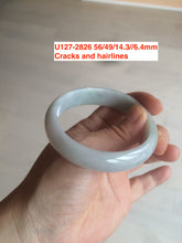 Load image into Gallery viewer, 50-55mm Type A 100% Natural light green Jadeite Jade bangle group girl/small adult hand X60
