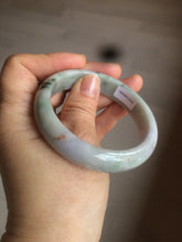 Load image into Gallery viewer, 54mm 100% natural type A certified light green/purple/red (FU LU SHOU, 福禄寿) jadeite jade bangle AQ2-0686
