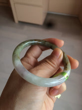 Load image into Gallery viewer, 52.4mm certified Type A 100% Natural green/purple/brown round cut Jadeite Jade bangle AE43-1432
