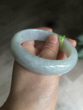 Load image into Gallery viewer, 57.4mm 100% natural Type A light green style jadeite jade bangle AB36-8519
