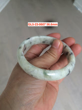 Load image into Gallery viewer, Sale! Certified type A 100% 54-61mm Natural green/white/purple/black spring garden Jadeite bangle group GL5
