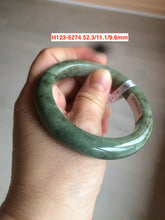 Load image into Gallery viewer, Sale! 49-54mm certified Type A 100% Natural dark green/white/black Jadeite Jade bangle with defects group GC30
