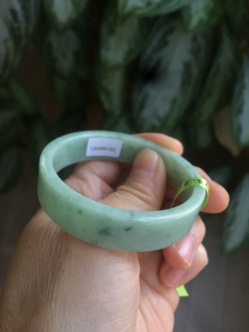 50.6mm Certified type A 100% Natural apple green Jadeite Jade bangle X78-7271