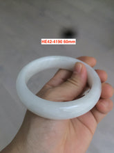 Load image into Gallery viewer, Certified 100% Natural white nephrite Hetian Jade bangle group1 HT14
