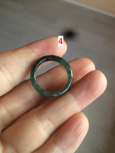 Load image into Gallery viewer, 100% natural type A green/blue/gray Guatemala jadeite jade slim band ring AT81
