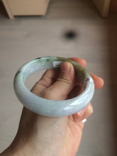 Load image into Gallery viewer, Sale! 58.6 mm certificated Type A 100% Natural green/light purple/brown(福禄寿) Jadeite Jadeite Jade bangle Q97-7814
