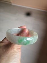 Load image into Gallery viewer, 52.7mm Type A 100% Natural icy sunny green/purple/gray/black Jadeite Jade bangle AT49
