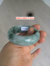 Load image into Gallery viewer, 47mm Type A 100% Natural light green/white Jadeite Jade kids AS55-0094
