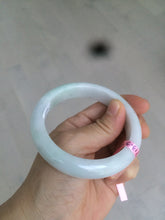 Load image into Gallery viewer, 57mm certified type A 100% Natural white green jadeite jade bangle AD52-9288
