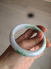 Load image into Gallery viewer, 58mm Certified Type A 100% Natural sunny green/purple Jadeite Jade bangle N84-0624
