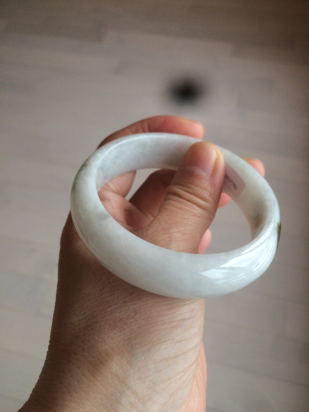 55mm Certified type A 100% Natural green/white Jadeite bangle C77-7762