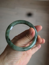 Load image into Gallery viewer, 53.3mm certified Type A 100% Natural watery dark green/black Jadeite Jade bangle C26-1722
