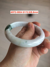 Load image into Gallery viewer, Sale! Type A 100% Natural dark green/white/black Jadeite Jade bangle with defects group 3
