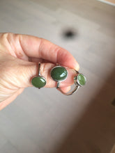 Load image into Gallery viewer, 100% Natural dark green nephrite (碧玉) Hetian Jade ring HT66 (adjustable size)
