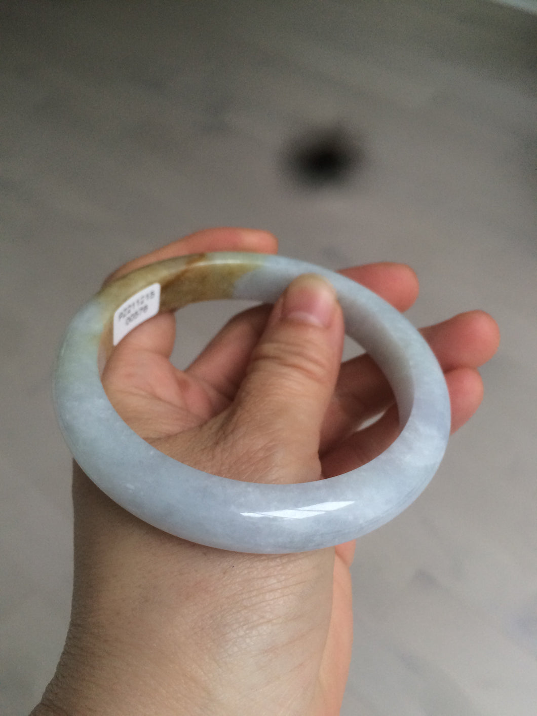 62mm certified Type A 100% Natural green/white/purple/brown Jadeite Jade bangle X94-0576