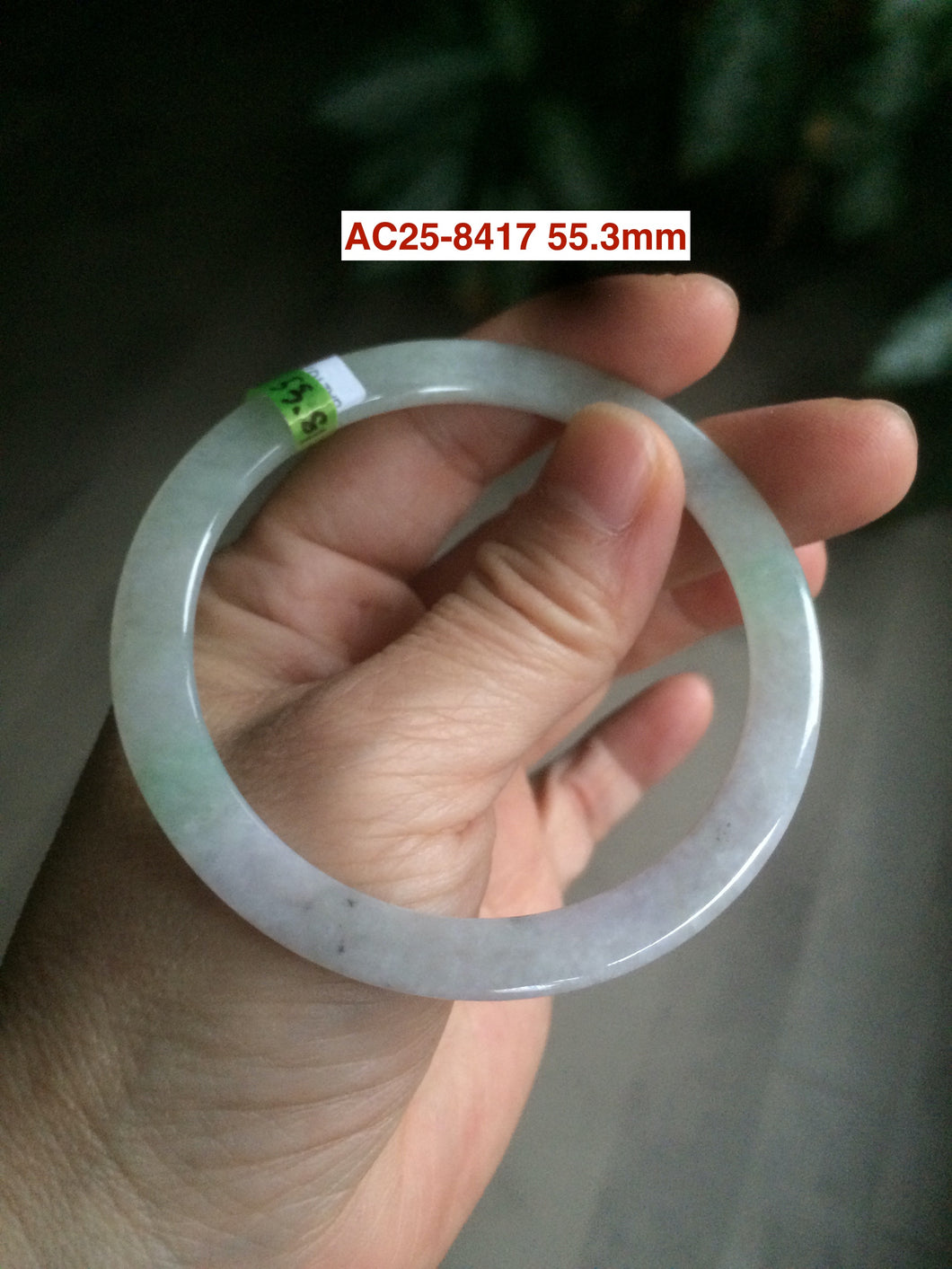Certified Type A 100% Natural icy green/white/yellow super thin Jadeite bangle group AC25
