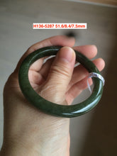 Load image into Gallery viewer, Sale! 49-54mm certified Type A 100% Natural dark green/white/black Jadeite Jade bangle with defects group GC30
