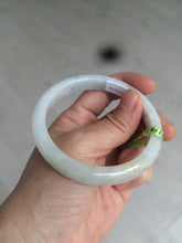 Load image into Gallery viewer, 57mm certificated type A 100% Natural light green yellow Jadeite Jade bangle AD84-5745
