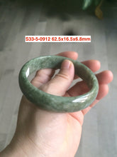 Load image into Gallery viewer, 60-64mm certified 100% Natural type A green/gray jadeite jade bangle group S33 (Clearance)
