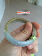 Load image into Gallery viewer, Sale! 100% natural Type A icy green/brown/purple jadeite jade XXXS bangle group12
