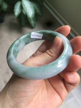 Load image into Gallery viewer, 57.5mm Certified Type A 100% Natural green/white Jadeite Jade bangle R59-1301

