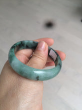 Load image into Gallery viewer, 51mm certified Type A 100% Natural green/blue oval Jadeite Jade bangle AQ41-2254
