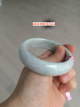 Load image into Gallery viewer, Sale! Type A 100% Natural dark green/white/black Jadeite Jade bangle with defects group 9
