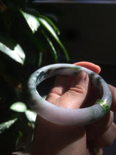 Load image into Gallery viewer, 56.8mm certificated Type A 100% Natural white/green/purple Jadeite Jade bangle E47-6211
