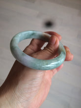 Load image into Gallery viewer, 56.6mm Certified type A 100% Natural sunny green purple Jadeite Jade bangle N95-0465
