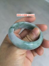 Load image into Gallery viewer, 47mm Type A 100% Natural light green/white Jadeite Jade kids AS55-0094
