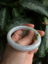 Load image into Gallery viewer, 53.9mm Certified Type A 100% Natural white/light purple Jadeite Jade bangle L117-2745
