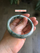 Load image into Gallery viewer, Sale! Type A 100% Natural dark green/white/black Jadeite Jade bangle with defects group 3
