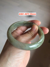 Load image into Gallery viewer, 50-55mm Type A 100% Natural light green Jadeite Jade bangle group girl/small adult hand X60
