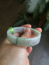 Load image into Gallery viewer, 52mm Certified type A 100% Natural sunny green/purple Jadeite Jade bangle  X79-7275
