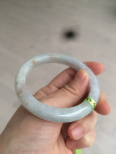 Load image into Gallery viewer, 54.5mm 100% natural Type A green/white with red floating flowers jadeite jade bangle AK3-1387

