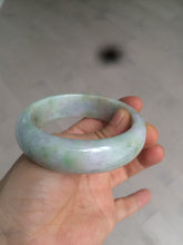 Load image into Gallery viewer, 56.5mm certificated Type A 100% Natural sunny green/purple/yellow spring garden Jadeite Jade bangle E62-1029
