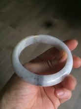 Load image into Gallery viewer, 53.5mm 100% natural Type A white/yellow/black jadeite jade bangle U83-3744
