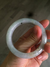 Load image into Gallery viewer, 50.5mm Certified type A 100% Natural light green/purple Jadeite Jade bangle D51-3534
