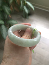 Load image into Gallery viewer, 50.5mm Certified Type A 100% Natural light green Jadeite Jade bangle AB46-0784
