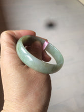 Load image into Gallery viewer, 52.9mm certificated Type A 100% Natural green gray Jadeite Jade bangle Y122-9555
