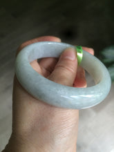Load image into Gallery viewer, 57.4mm 100% natural Type A light green style jadeite jade bangle AB36-8519
