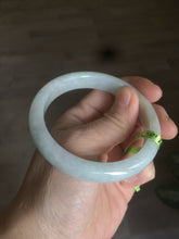 Load image into Gallery viewer, 55.5mm Certified 100% Natural type A light green/white Jadeite Jade bangle AD50-9839
