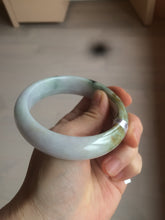 Load image into Gallery viewer, Sale! 58.6 mm certificated Type A 100% Natural green/light purple/brown(福禄寿) Jadeite Jadeite Jade bangle Q97-7814
